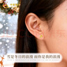 中國黃金雪花黃金耳釘女款足金耳飾女情人節生日禮物送女友老婆結婚紀念 夢(mèng)幻雪花足金耳釘+甄選水晶玫瑰禮盒-0.75 曬單實(shí)拍圖