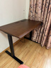 木藝生3cm高端實(shí)木電動(dòng)升降桌電腦桌臺式電競桌子辦公書(shū)桌可升降工作臺 隱藏插排-單電機3cm實(shí)木胡桃色 100*60【免費送裝】 曬單實(shí)拍圖