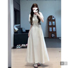 GARNUO白色連衣裙子女夏季2025新款茶歇法式氣質(zhì)高級感收腰顯瘦禮服長(cháng)裙 白色【短袖長(cháng)款】 M 【101-110斤】 曬單實(shí)拍圖