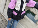 ASK JUNIOR女童棉服冬加厚保暖拼色連帽外套夾棉保暖兒童棉衣外套 黑色 160  曬單實(shí)拍圖