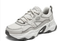 斯凱奇（Skechers）女式增高透氣運動(dòng)鞋厚底時(shí)尚150521 淺灰色/銀色/LGSL 35 曬單實(shí)拍圖