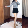 貓人（MiiOW）天鵝絨絲襪女士2024年新款春秋連褲襪性感黑色顯瘦打底褲襪2膚 曬單實(shí)拍圖
