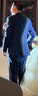 雅戈爾（YOUNGOR）西服男士050款上衣秋冬青年男套西上衣羊毛面料經(jīng)典西服 藏青 XL 180/104A 曬單實(shí)拍圖