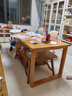 林之語(yǔ)實(shí)木書(shū)桌去客廳化大長(cháng)桌家用學(xué)習桌電腦桌辦公工作臺書(shū)法大板桌子 【3CM橡膠木加寬桌】原木200*80 【組裝】提供說(shuō)明書(shū) 曬單實(shí)拍圖