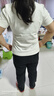 真維斯（Jeanswest）米色短袖t恤女2026新款夏季爆款純棉正肩小清新印花寬松半袖上衣 曬單實拍圖