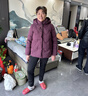 唐致中老年羽絨服女短款中式加厚媽媽冬裝60歲70老人奶奶太太冬季外套 紫紅 2XL 【建議106-120斤】 曬單實(shí)拍圖
