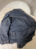 潮與共美式工裝復古重磅牛仔外套男秋冬款硬漢休閑寬松潮流帥氣工裝夾克 DY3062藍灰色 M 適合100-120斤 曬單實(shí)拍圖