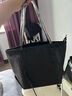 茯見(jiàn)托特包大容量韓版手提單肩腋下包編織復古百搭慵懶高級感通勤包 編織托特包【黑】 曬單實(shí)拍圖