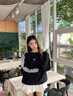 冶芷三條杠蝴蝶結(jié)黑色衛(wèi)衣女2025秋季新款韓系長(zhǎng)袖上衣 三條杠蝴蝶結(jié)黑色衛(wèi)衣 S 曬單實(shí)拍圖