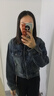 森馬（Semir）森柔牛仔|牛仔外套女短款翻領(lǐng)做舊秋夾克小個(gè)子街頭103524108001 曬單實(shí)拍圖