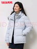 鴨鴨（YAYA）蓄熱短款羽絨服女2025年冬季新款時(shí)尚休閑寬松加厚保暖小個(gè)子外套 冰川藍 L (建議125-140斤) 曬單實(shí)拍圖