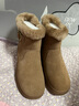 百麗（Belle）厚底增高復古雪地靴女2025冬新商場(chǎng)同款加毛保暖短靴E6W1DDD5 卡其色 37 曬單實(shí)拍圖