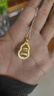 周六福 黃金葫蘆吊墜女碎碎金黃金鑲嵌5G足金小葫蘆 計價(jià) 絲光金大版-6.67g 曬單實(shí)拍圖
