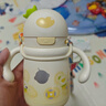babycare草莓兒童保溫杯嬰幼兒寶寶水杯吸管杯學(xué)飲杯外出水壺兒童水杯 贈直通吸嘴-手柄款 晨光黃 300ml 曬單實(shí)拍圖