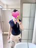 UR2025春季新款女裝簡(jiǎn)約格雷系修身短袖針織衫UWM950031 曬單實(shí)拍圖