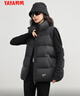 鴨鴨（YAYA）羽絨馬甲女2025新時(shí)尚爆款冬季保暖休閑百搭背心短款外套 黑色 L 曬單實(shí)拍圖