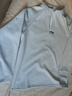 皮爾卡丹（pierre cardin）薄絨加厚半高拉鏈衛衣男秋冬磨毛立領(lǐng)長(cháng)袖t恤打底衫純色休閑上衣 云霧白 2XL /54 曬單實(shí)拍圖