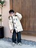 G.DUCKKIDS小黃鴨兒童羽絨服男童女童裝中長(cháng)款中大童工裝沖鋒衣冬裝加厚外套 米色男女同款 男女同款 160 cm (80-105斤) 曬單實(shí)拍圖
