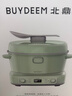 北鼎（Buydeem）多功能分體電飯煲 煮飯鍋煮粥鍋 大容量家用2-6人 變頻加熱智能不粘內膽電飯煲 3L 【淺杉綠兩件套】電飯煲+30CM炒鍋 曬單實(shí)拍圖