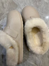 樸西冬季女款居家室內用舒適棉拖鞋防污保暖加絨外穿防水勃肯棉拖鞋女 淺沙色 【防污耐臟】 36-37 【適合35-36】 曬單實(shí)拍圖
