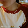 周百福 碎純銀貝珠純銀項鏈女2025新款輕奢吊墜鎖骨鏈生日禮物送女友 曬單實(shí)拍圖
