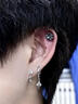 邦帛世 耳釘男痞帥男士耳環(huán)小眾個(gè)性耳扣簡(jiǎn)約耳墜氣質(zhì)男生嘻哈百搭耳環(huán) X063【A-星星耳環(huán)】一對 曬單實(shí)拍圖