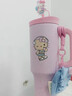 野獸派家居（tbh）三麗鷗Hello Kitty巨無(wú)霸保溫吸管杯水杯不銹鋼保冷杯禮物 巨無(wú)霸保溫吸管杯 粉色豹紋 1200ml 含mini收納包掛件 曬單實(shí)拍圖