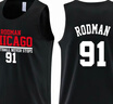 Supnba21公牛隊91號羅德曼籃球服背心夏季寬松速干運動(dòng)健身麥迪球衣訓練服 黑色 羅德曼款 4XL (180-190cm170-189斤) 曬單實(shí)拍圖