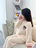 QBILY 睡衣女 秋冬季長(zhǎng)袖珊瑚絨可愛(ài)加絨加厚套裝冬天家居服可外穿 大草莓-XL碼（105-120斤） 曬單實(shí)拍圖