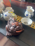 璽翰雅（ROYHOYE）宜興紫砂茶寵茶玩茶具擺件精品可養蟾蜍茶壺茶道配件大號三足金蟾 三足金蟾-鴻運當頭 曬單實(shí)拍圖