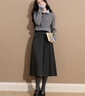 三彩2025冬季新款簡(jiǎn)約收腰褶裥半身裙A字裙大擺中長(cháng)裙氣質(zhì)S 深邃灰 M 160/68A 曬單實(shí)拍圖