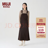 無(wú)印良品（MUJI）女式 燈芯絨 背帶裙中長(cháng)款連衣裙半身裙女秋款裙子美拉德BE10CC3A 深棕色 XL （165/74A） 曬單實(shí)拍圖