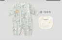 巴厘小豬女寶寶連體衣夏季長袖薄款空調(diào)服睡衣新生兒綁帶和尚服嬰兒衣服 鴨鴨出游記 【送口水巾】 59cm 曬單實(shí)拍圖