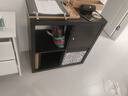 宜家（IKEA）KALLAX卡萊克擱架儲物柜收納柜家用客廳書(shū)架擱架 黑褐色帶門(mén) 曬單實(shí)拍圖