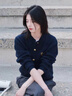 鹿依檸休閑褲女秋冬2025新款女裝韓版時(shí)尚氣質(zhì)減齡學(xué)院風(fēng)顯瘦牛仔褲套裝 藏青毛衣+牛仔褲子 M 曬單實(shí)拍圖