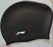李寧（LI-NING）李寧 LI-NING 長(cháng)發(fā)硅膠防水游泳帽 男女士泳帽 LSJK808黑色 曬單實(shí)拍圖