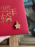 紅色年輪五角星黃金吊墜足金錘紋星星 足金錘紋星星 配s925銀項鏈 曬單實(shí)拍圖