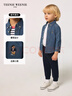 Teenie Weenie Kids小熊童裝25春夏新款男女童寶寶長(cháng)袖牛仔襯衫 牛仔色 120 cm 曬單實(shí)拍圖