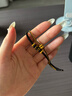 潮宏基 黑紅金編織手繩女手鏈配繩配件DIY不含串珠情侶款吊墜禮物BS 黑金男款，繩長(cháng)約25cm 曬單實(shí)拍圖