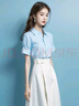 瑪嬌媚（Majiaomei）連衣裙女裝套裝2025年夏季新款洋氣減齡小個(gè)子穿搭休閑襯衣裙子女 上衣+半身裙（無(wú)腰帶） M 曬單實(shí)拍圖