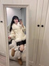 Ehangy厚底雪地靴女冬季新款羊皮毛一體短筒保暖加厚加絨短靴面包棉鞋 栗色 37 曬單實(shí)拍圖