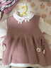 喜雅萌嬰兒毛衣裙嬰幼兒背心連衣裙春秋裝小女童針織吊帶裙荷葉邊毛線(xiàn)裙 藕紫色花朵背心2411偏小一碼 73cm 均碼 曬單實(shí)拍圖