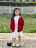 G.DUCKKIDS小黃鴨童裝女童秋季外套女寶寶兒童紅色好看連帽拉鏈衛衣秋裝 棗紅色 100 (建議90-98cm 2-3周歲） 曬單實(shí)拍圖