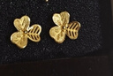周大生黃金耳飾足金5G計價(jià)耳釘足金幸福三葉草耳釘生日禮物送女友 1.27g 曬單實(shí)拍圖