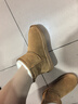 意爾康女靴雪地靴女冬季加絨保暖厚底休閑棉鞋時(shí)尚通勤百搭中筒靴子 土黃色 加絨 38 曬單實(shí)拍圖