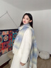 織錦樓BS圍巾女漸變羊毛圍巾女新款保暖彩虹感披肩送女友生日禮物 漸變彩虹【羊毛面料】禮盒裝 曬單實(shí)拍圖