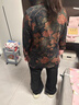 梵花秀50歲時(shí)尚媽媽裝外套印花上衣洋氣新款中老年女裝春秋氣質(zhì)外套風(fēng)衣 牡丹高端外套 2XL 建議穿120-130斤 曬單實(shí)拍圖