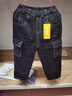 巴拉巴拉（BALABALA）男童長(cháng)褲兒童純棉時(shí)尚牛仔褲款秋裝工裝褲拜年服 牛仔水洗黑98201 120 cm 曬單實(shí)拍圖