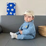 G.duck嬰兒衣服春裝長(cháng)袖兒童牛仔連體衣兒童裝百天男寶寶衣服哈衣爬服 深藍 90cm 90碼建議80-1歲半-2歲cm 曬單實(shí)拍圖