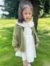 G.duck童裝女童套裝春秋裝兒童衣服女小童連衣裙秋季女孩開(kāi)衫毛衣兩件套 綠色單件毛衣 100 建議2-3歲【90-100cm】 曬單實(shí)拍圖